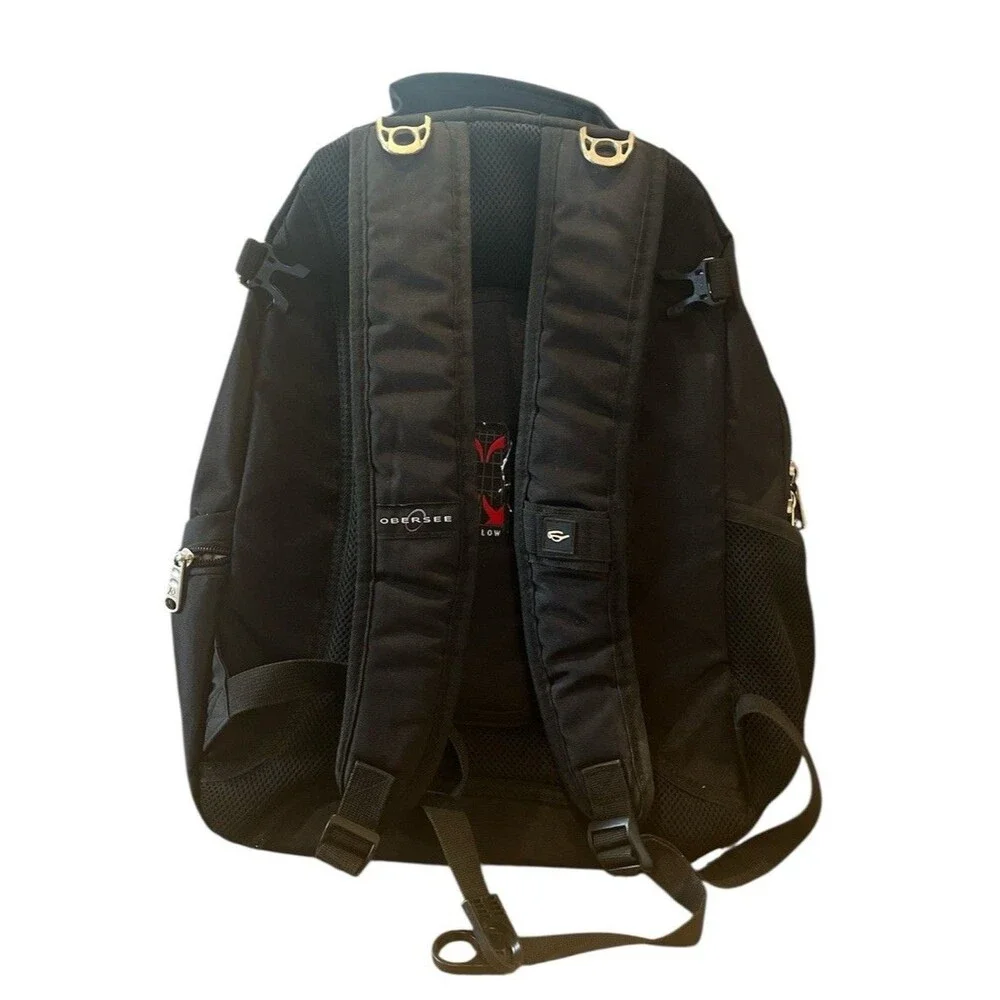 Obersee Black Diaper Bag Backpack With Changing Pad